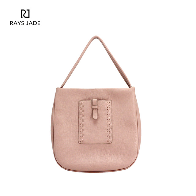 Soft pink vision and touching: Evolution leather hobo bag from Rui Xin Leather