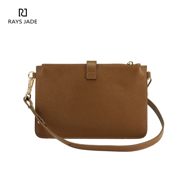 Dark Brown Leather Clutch - Rays Jade Handbag Manufacturer - Custom ...